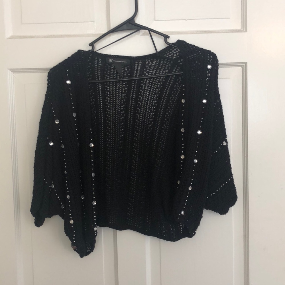 Black crop shrug sweater